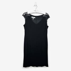 Escada Sheath Dress Size‎ 38 Black Classic Quiet Luxury Minimalist
